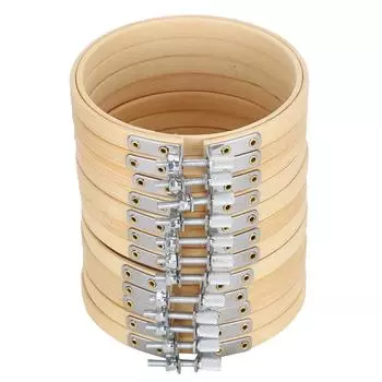 Пяльцы для вышивания Круглые пяльцы для вышивки крестом Кольцо Деревянная рамка Кремового цвета Инструменты для самостоятельной сборки