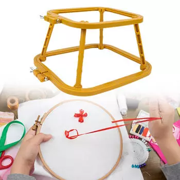 Пяльцы для вышивки крестом, двухслойные аксессуары для пялец, простая в использовании подставка-держатель