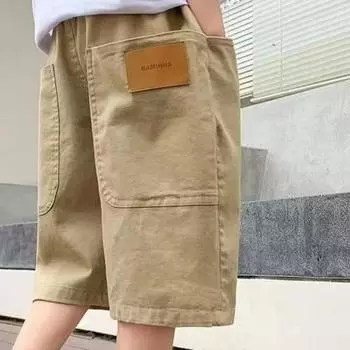 Пять штанов в японском стиле, универсальные весенние детские штаны, трендовый минималистичный стиль Харадзюку, популярный ленивый стиль, большие размеры 170 чёрный