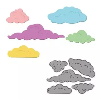 Пять стилей дизайна белого облака, металлический трафарет для резки DIY, альбом для скрапбукинга, фототиснение, бумажная карта, ремесленный декор серебряный