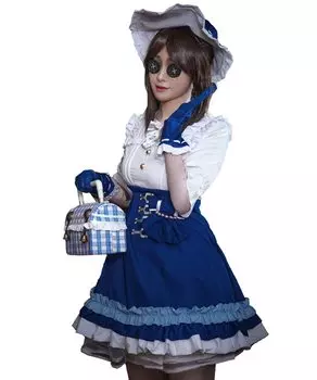 Пятая личность Эмма косплей личность Хэллоуин V садовница Эмма Вудс с париком [milky time] белый