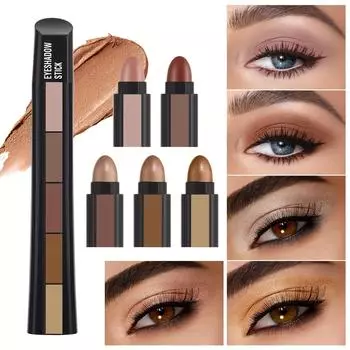 Пятицветные пятисекционные тени для век, стойкие, не размазанные матовые перламутровые тени для макияжа, консилер для глаз #3