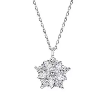Пятиконечная звезда, инкрустированная 5а цирконом S925, ожерелье из стерлингового серебра, женская Европа и Америка, модная цепочка на ключицу, ювелирные изделия