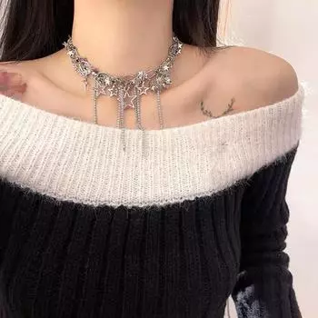 Пятиконечная звезда, модное дизайнерское ожерелье, Advanced Sense Star, оригинальный стиль, простое ожерелье, цепочка на воротник, ювелирное изделие, подарок серебряный