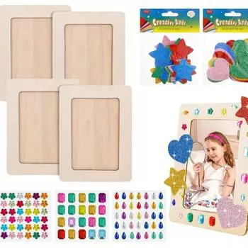 Пятиконечные звезды деревянные 4 * 6 фоторамки для творчества деревянные рамки для картин своими руками