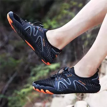 Пятипалые походные туфли большого размера, обувь для плавания в ручье, пляжная обувь, обувь для плавания, обувь для прыжков со скакалкой 36 чёрный