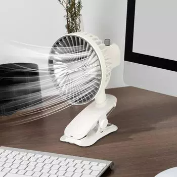 Пятискоростной регулируемый вентилятор с зажимом USB портативный зарядный вентилятор настольный дорожный кемпинг автоматический качели синий