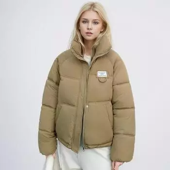 Пятно зимняя маленькая куртка пуховик короткая свободная корейская версия утолщенная куртка женская куртка L чёрный