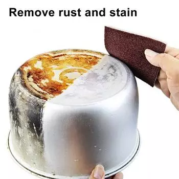 Пятновыводитель для наждачной бумаги, средство для удаления трудновыводимых пятен, двухсторонний дизайн, наждачная губка, бытовое чистящее средство темно-красного