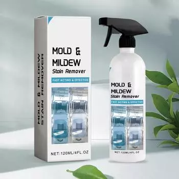 Пятновыводитель; Спрей для удаления пятен; Сильнодействующее чистящее средство; Быстрая уборка в ванной, на кухне и на улице(120мл) One Size белый