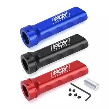 PQY алюминиевая ручка аварийной парковки, крышка ручного тормоза, противоскользящая декоративная втулка ручного тормоза для универсального автомобиля WX-HBC11 чёрный