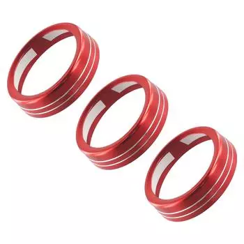 Practical Air Condition Knob Button Ring Rings Trim Blue Silver Red Easy To Install No Drilling Required Car Aluminum Alloy Trim синий