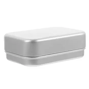 Practical Soap Box with Lid Aluminum Tin Square Soap Holder Box Travel Soap Storage Case Prevent Soap Dissolving Bathroom Supply