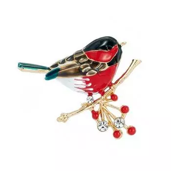 Practical Sturdy Alloy Sparrow Pin Featuring Sparkling Rhinestones Fashion Accessory for Stylish Women s Outfits 21