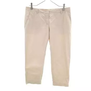 PRADA made in Italy Striped Pattern Cropped pants 42S beige Women Used