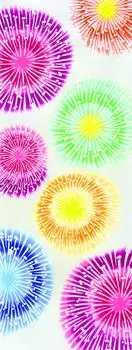 Prairie Dog Tenugui Rainbow 33 x 90cm (Tenugui) - Fireworks,