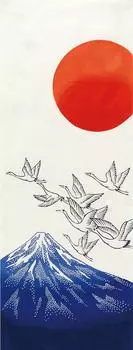 PRAIRIE DOG Wabunka Tenugui Towel Mount Fuji and Crane -