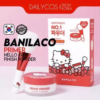 Праймер-финишная пудра Banilla Co Hello Kitty Edition Prime Primer Finish 15 г + Кисть для пудры
