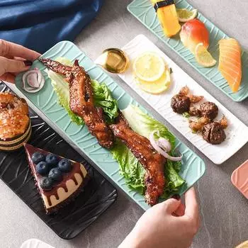 Практическая организация тонкого мастерства, гладкая поверхность, прямоугольный десертный торт, обеденная тарелка, сувенир для вечеринки, поднос для торта M белый