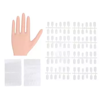 Практическая рука для акриловых ногтей Съемные соединения Встроенный паз для ногтя Утолщенное ногтевое ложе Маникюр для ногтей