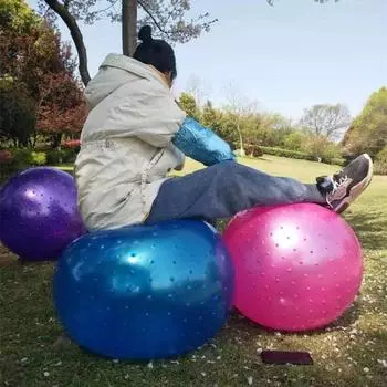 Практический надувной шарик с массажными частицами, рождественская тема, гибкость белый