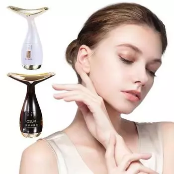 Практический тонкий массажер для лица 1,2 Вт с вибрацией звуковой волны затягивает кожу белый