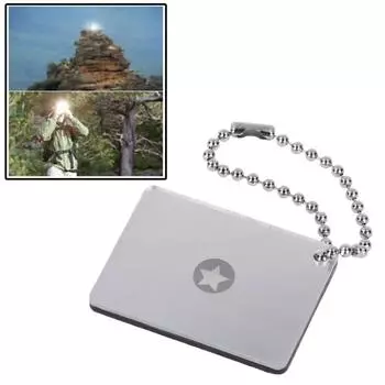 Практическое спасательное зеркало, отражающее зеркало для выживания, портативное наружное сигнальное зеркало для походов и кемпинга as picture