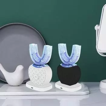 Практичная автоматическая зубная щетка с быстрой зарядкой, универсальная, нежная чёрный