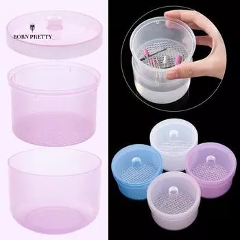 Практичная дрель для ногтей, украшения для ногтей, насадки для очистки, двухслойная многоразовая очистка фиолетовый