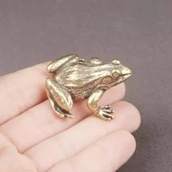 Практичная фигурка лягушки, износостойкое медное украшение