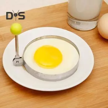 Практичная форма для яиц с защитой от ожогов, полезный инструмент для жарения яиц в форме сердца из нержавеющей стали Circle