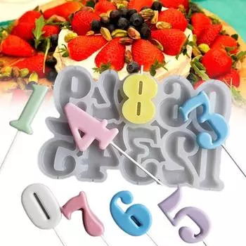 Практичная форма для выпечки, термостойкая DIY, без BPA, украшения, цифры, форма для шоколадных конфет, принадлежности для вечеринок