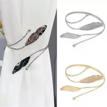 Yousheng пряжка для штор гальванизированная антикоррозийная форма листвы портативный декоративный сплав держатель для штор оконная обработка серебряный