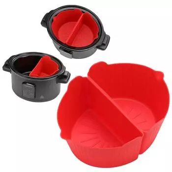 Практичная герметичная посуда, легкая чистка, кастрюля для медленного тушения, силиконовый коврик с подкладкой, кухонные гаджеты, разделитель для мультиварки серый