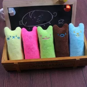 Практичная игрушка для кошек с молярами, милая, забавная, интерактивная, плюшевая, жующая, издающая звуки, подушка для большого пальца, аксессуары для котят синий