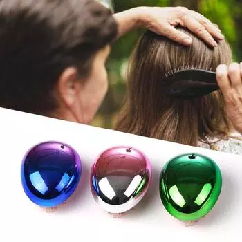 Практичная износостойкая нескользящая парикмахерская расческа многоцветная яичная выпрямляющая для детей розовый