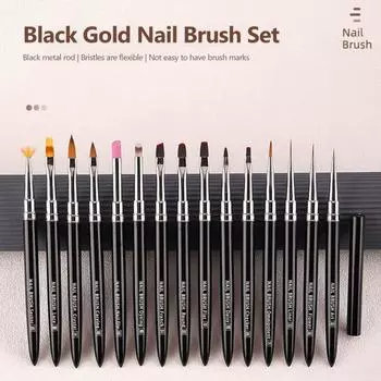 Практичная кисть для ногтей. Удобная ручка. Легко чистится. Дизайн ногтей. D