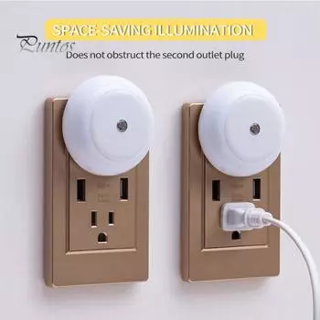 Практичная круглая светодиодная лампа с автоматическим включением/выключением 0,5 Вт/220 В, светодиодная лампа с автоматическим датчиком освещения, контрольная лампа, товары для дома AU Plug белый