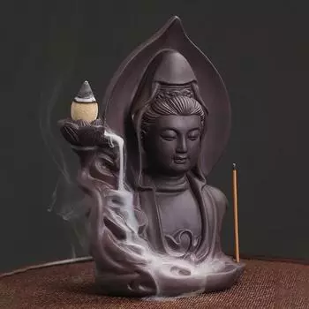 Практичная курильница для дыма, классическая декоративная портативная подставка для благовоний в форме водопада Авалокитешвара для подарков кофейный