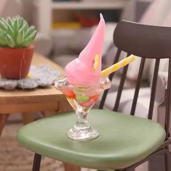 Практичная маленькая коллекционная тонкая работа 1/12 кукольный игровой домик кухня мороженое модель для подарка кукольный домик десерт