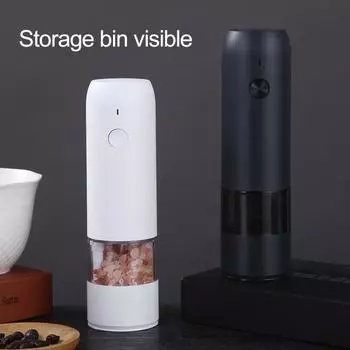 Практичная мельница для тонкого измельчения большого калибра, легкая керамическая автоматическая мельница для перца, кухонный гаджет, электрическая шлифовальная машина белый