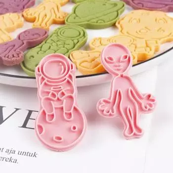 Практичная многофункциональная легкая 3D-форма для печенья без BPA, форма для выпечки, инструмент для выпечки розовый