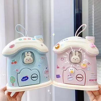 Практичная мультяшная копилка для денег, украшение для рабочего стола, небьющаяся банка для хранения монет, очаровательный внешний вид для дома