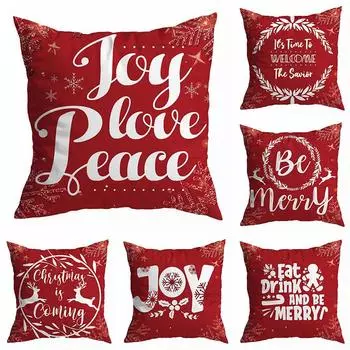 Практичная офисная домашняя общежития, рождественская наволочка для подушки, квадратная наволочка, дышащая односторонняя печать 40x40cm