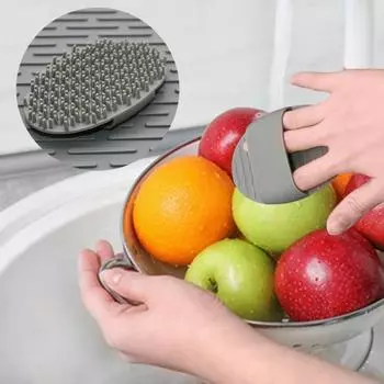 Практичная пищевая чаша с высоким трением, щетка для фруктов, скруббер, очиститель, кухонные принадлежности зелёный