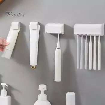 Практичная подставка для зубных щеток, гигиенический полипропилен, простая установка, стильный органайзер для зубных щеток, товары для дома