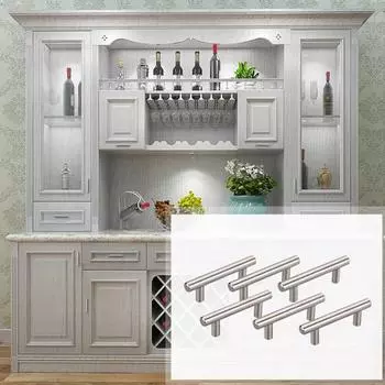 Практичная полая Т-образная ручка из нержавеющей стали 12 мм для кухонного шкафа 12*64*100mm