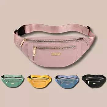 Практичная поясная сумка Многофункциональная сверхлегкая большая вместимость розовый