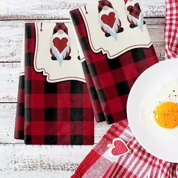 Практичная прочная на разрыв тряпка высокой плотности для чистки посуды на день святого Валентина кухонные аксессуары K
