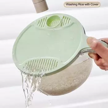 Практичная пряжка для мойки риса, многофункциональная морозильная камера, безопасная S зелёный